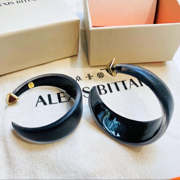 Alexis Bittar Wide Graduated Medium Hoop Earrings - Picture 9 of 16